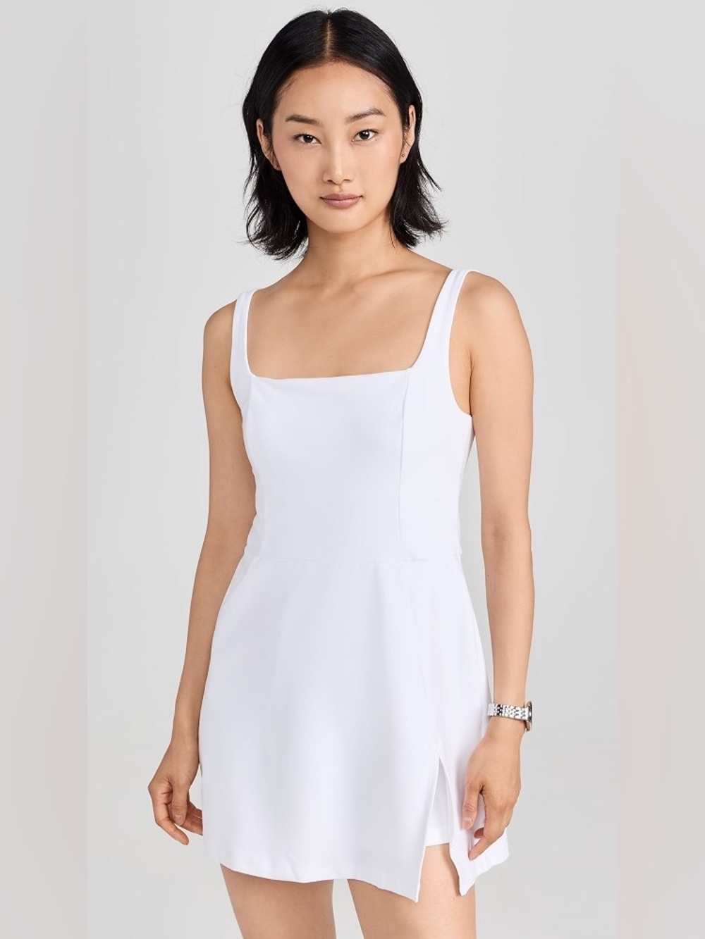 Beyond yoga White Square-Neck Mini Dress